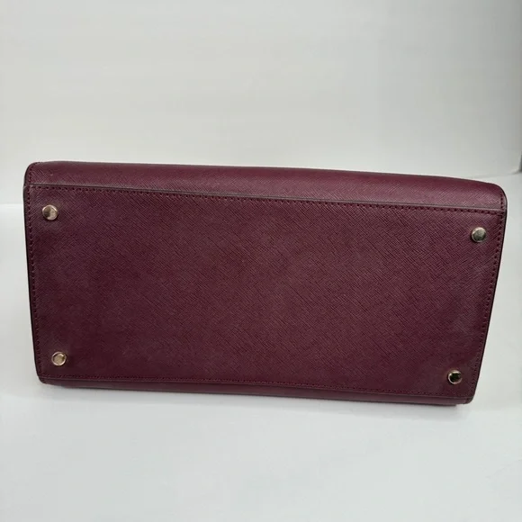 Kate Spade Cameron Medium Satchel Purse Leather Bright White Cherrywood - Picture 7 of 8